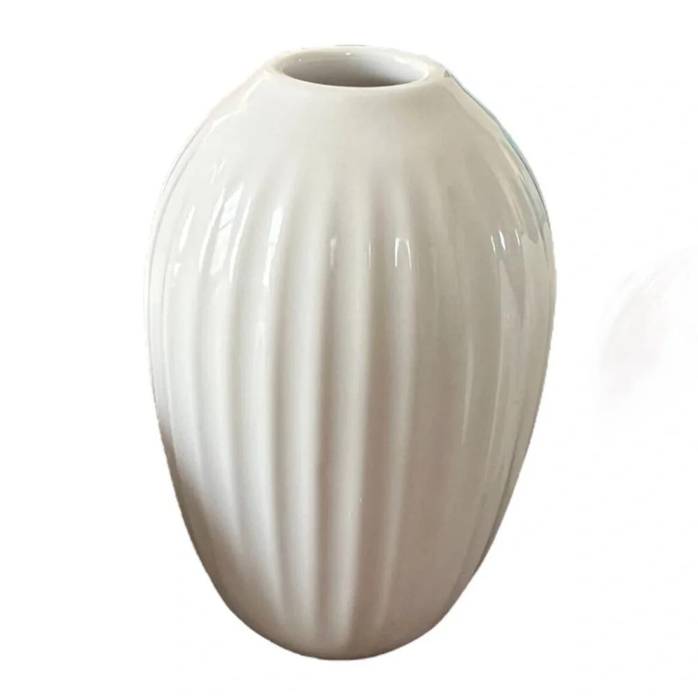 Kahler Hammershoi White Porcelain Vases Set Of 3 Hans-Christian Bauer